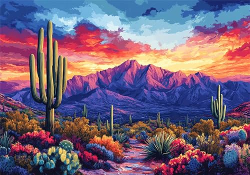 Kaktus Puzzle 500 Teile Erwachsene Klassische Puzzles Anlage Jigsaw Anspruchsvoll Impossible Schwer Pädagogisches Spielzeug Kinder Holzpuzzlem Groß Puzzlespiel Geeignet für alle Altersgruppen P-645 von Dnnufagg
