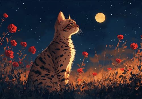Katze Puzzle 300 Teile Erwachsene Klassische Puzzles Mond Jigsaw Anspruchsvoll Impossible Schwer Pädagogisches Spielzeug Kinder Holzpuzzlem Groß Puzzlespiel Geeignet für alle Altersgruppen P-52 Katze Puzzle 300 Teile Erwachsene Klassische Puzzles Mond Jigsaw Anspruchsvoll Impossible Schwer Pädagogisches Spielzeug Kinder Holzpuzzlem Groß Puzzlespiel Geeignet für alle Altersgruppen P-52 von Dnnufagg