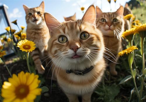 Katze Puzzle 3000 Teile Erwachsene Klassische Puzzles Blume Jigsaw Anspruchsvoll Impossible Schwer Pädagogisches Spielzeug Kinder Holzpuzzlem Groß Puzzlespiel Geeignet für alle Altersgruppen P-470 von Dnnufagg