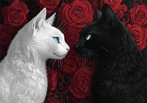 Katze Puzzle 500 Teile Erwachsene Klassische Puzzles Blume Jigsaw Anspruchsvoll Impossible Schwer Pädagogisches Spielzeug Kinder Holzpuzzlem Groß Puzzlespiel Geeignet für alle Altersgruppen P-808 von Dnnufagg