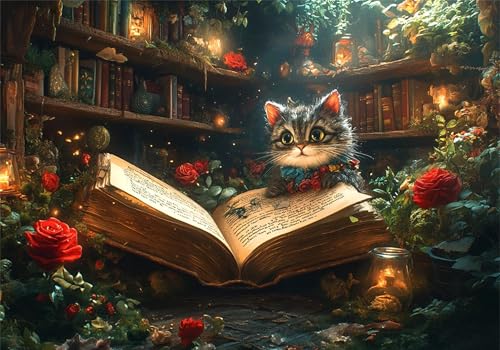 Katze Puzzle 500 Teile Erwachsene Klassische Puzzles Buch Jigsaw Anspruchsvoll Impossible Schwer Pädagogisches Spielzeug Kinder Holzpuzzlem Groß Puzzlespiel Geeignet für alle Altersgruppen P-293 Katze Puzzle 500 Teile Erwachsene Klassische Puzzles Buch Jigsaw Anspruchsvoll Impossible Schwer Pädagogisches Spielzeug Kinder Holzpuzzlem Groß Puzzlespiel Geeignet für alle Altersgruppen P-293 von Dnnufagg