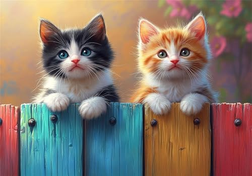 Katze Puzzle 5000 Teile Erwachsene Klassische Puzzles Tier Jigsaw Anspruchsvoll Impossible Schwer Pädagogisches Spielzeug Kinder Holzpuzzlem Groß Puzzlespiel Geeignet für alle Altersgruppen P-239 von Dnnufagg