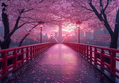 Kirschblüten Puzzle 5000 Teile Erwachsene Klassische Puzzles Landschaft Jigsaw Anspruchsvoll Impossible Pädagogisches Spielzeug Kinder Holzpuzzlem Puzzlespiel Geeignet für alle Altersgruppen P-925 von Dnnufagg