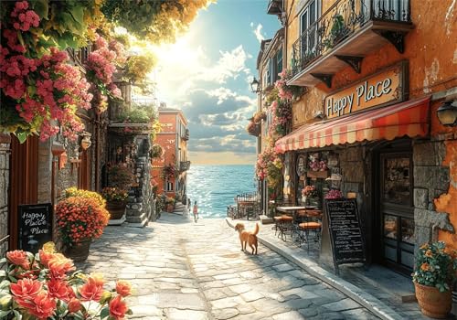 Kleine Stadt Puzzle 5000 Teile Erwachsene Klassische Puzzles Am Meer Jigsaw Anspruchsvoll Impossible Schwer Pädagogisches Spielzeug Kinder Holzpuzzlem Puzzlespiel Geeignet für alle Altersgruppen P-271 von Dnnufagg