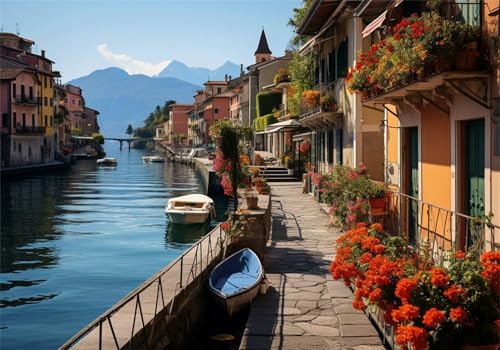 Kleine Stadt Puzzle 5000 Teile Erwachsene Klassische Puzzles Blume Jigsaw Anspruchsvoll Impossible Schwer Pädagogisches Spielzeug Kinder Holzpuzzlem Puzzlespiel Geeignet für alle Altersgruppen P-431 von Dnnufagg