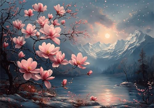 Landschaft Puzzle 300 Teile Erwachsene Klassische Puzzles Blume Jigsaw Anspruchsvoll Impossible Schwer Pädagogisches Spielzeug Kinder Holzpuzzlem Groß Puzzlespiel Geeignet für alle Altersgruppen P-905 von Dnnufagg