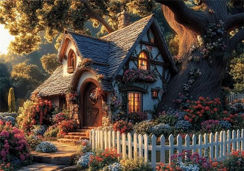 Landschaft Puzzle 300 Teile Erwachsene Klassische Puzzles Haus Jigsaw Anspruchsvoll Impossible Schwer Pädagogisches Spielzeug Kinder Holzpuzzlem Groß Puzzlespiel Geeignet für alle Altersgruppen P-84 von Dnnufagg