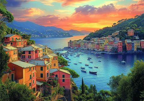 Landschaft Puzzle 3000 Teile Erwachsene Klassische Puzzles Kleine Stadt Jigsaw Anspruchsvoll Impossible Pädagogisches Spielzeug Kinder Holzpuzzlem Puzzlespiel Geeignet für alle Altersgruppen P-387 von Dnnufagg