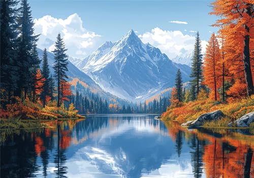 Landschaft Puzzle 500 Teile Erwachsene Klassische Puzzles Herbst Jigsaw Anspruchsvoll Impossible Schwer Pädagogisches Spielzeug Kinder Holzpuzzlem Puzzlespiel Geeignet für alle Altersgruppen P-722 von Dnnufagg