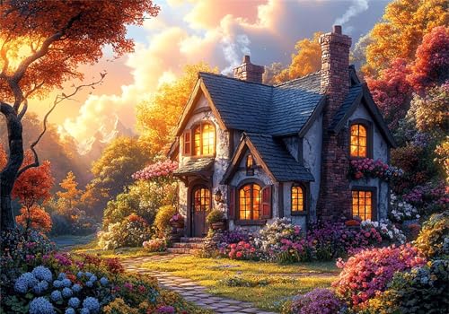 Landschaft Puzzle 500 Teile Erwachsene Klassische Puzzles Kabine Jigsaw Anspruchsvoll Impossible Schwer Pädagogisches Spielzeug Kinder Holzpuzzlem Puzzlespiel Geeignet für alle Altersgruppen P-183 von Dnnufagg