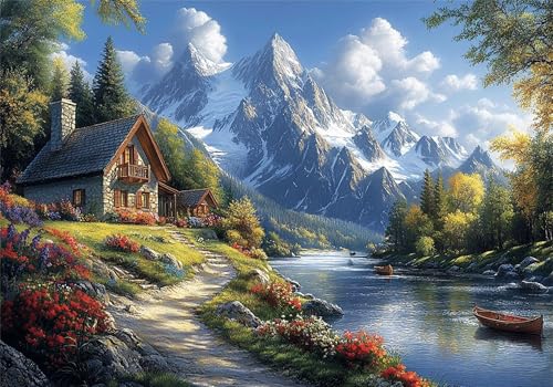 Landschaft Puzzle 5000 Teile Erwachsene Klassische Puzzles Berg Jigsaw Anspruchsvoll Impossible Schwer Pädagogisches Spielzeug Kinder Holzpuzzlem Groß Puzzlespiel Geeignet für alle Altersgruppen P-642 von Dnnufagg