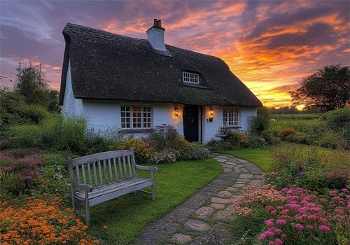 Landschaft Puzzle 5000 Teile Erwachsene Klassische Puzzles Kabine Jigsaw Anspruchsvoll Impossible Schwer Pädagogisches Spielzeug Kinder Holzpuzzlem Puzzlespiel Geeignet für alle Altersgruppen P-456 von Dnnufagg
