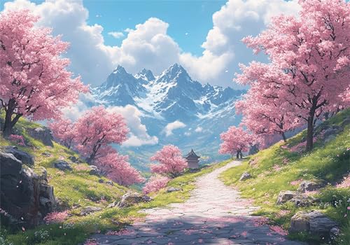 Landschaft Puzzle 5000 Teile Erwachsene Klassische Puzzles Kirschblüten Jigsaw Anspruchsvoll Impossible Pädagogisches Spielzeug Kinder Holzpuzzlem Puzzlespiel Geeignet für alle Altersgruppen P-372 von Dnnufagg