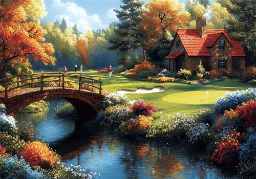 Landschaft Puzzle 5000 Teile Erwachsene Klassische Puzzles Kleine Brücke Jigsaw Anspruchsvoll Impossible Pädagogisches Spielzeug Kinder Holzpuzzlem Puzzlespiel Geeignet für alle Altersgruppen P-270 von Dnnufagg