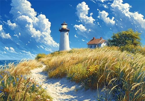 Landschaft Puzzle 5000 Teile Erwachsene Klassische Puzzles Leuchtturm Jigsaw Anspruchsvoll Impossible Pädagogisches Spielzeug Kinder Holzpuzzlem Puzzlespiel Geeignet für alle Altersgruppen P-132 von Dnnufagg