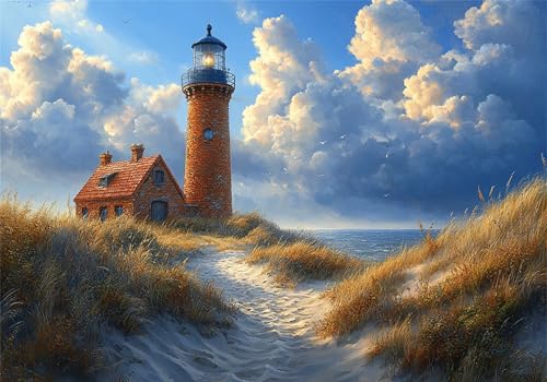 Leuchtturm Puzzle 5000 Teile Erwachsene Klassische Puzzles Landschaft Jigsaw Anspruchsvoll Impossible Pädagogisches Spielzeug Kinder Holzpuzzlem Puzzlespiel Geeignet für alle Altersgruppen P-131 von Dnnufagg