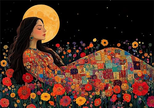 Mond Puzzle 1500 Teile Erwachsene Klassische Puzzles Frau Jigsaw Anspruchsvoll Impossible Schwer Pädagogisches Spielzeug Kinder Holzpuzzlem Groß Puzzlespiel Geeignet für alle Altersgruppen P-636 von Dnnufagg