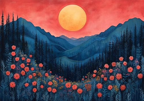 Mond Puzzle 500 Teile Erwachsene Klassische Puzzles Wald Jigsaw Anspruchsvoll Impossible Schwer Pädagogisches Spielzeug Kinder Holzpuzzlem Groß Puzzlespiel Geeignet für alle Altersgruppen P-675 von Dnnufagg