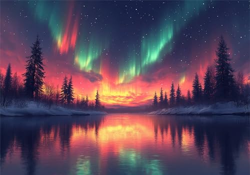 Nordlicht Puzzle 5000 Teile Erwachsene Klassische Puzzles Landschaft Jigsaw Anspruchsvoll Impossible Schwer Pädagogisches Spielzeug Kinder Holzpuzzlem Puzzlespiel Geeignet für alle Altersgruppen P-181 von Dnnufagg
