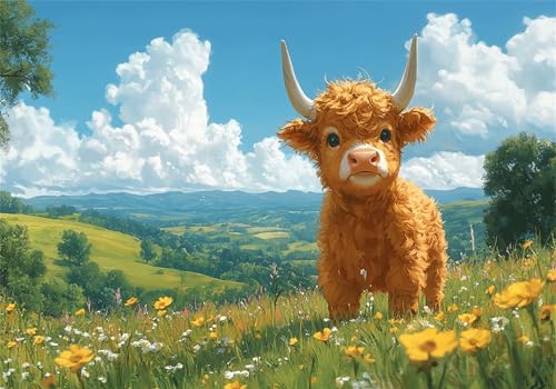 Ochse Puzzle 500 Teile Erwachsene Klassische Puzzles Landschaft Jigsaw Anspruchsvoll Impossible Schwer Pädagogisches Spielzeug Kinder Holzpuzzlem Groß Puzzlespiel Geeignet für alle Altersgruppen P-968 von Dnnufagg