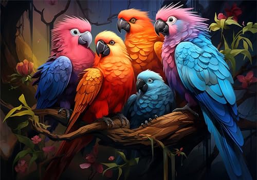 Papagei Puzzle 5000 Teile Erwachsene Klassische Puzzles Farbe Jigsaw Anspruchsvoll Impossible Schwer Pädagogisches Spielzeug Kinder Holzpuzzlem Groß Puzzlespiel Geeignet für alle Altersgruppen P-561 von Dnnufagg