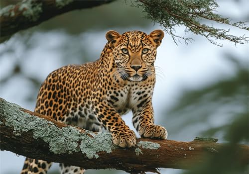 Puzzle 1000 Teile Erwachsene Baum 75x50cm,1000pcs Klassische Puzzles Leopard Anspruchsvoll Jigsaw Spielzeug Puzzlespiel Lernspiel Impossible Holzpuzzle Geeignet für alle Altersgruppen Geschenk P-130 von Dnnufagg