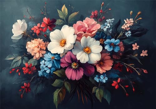 Puzzle 1000 Teile Erwachsene Blume 75x50cm,1000pcs Klassische Puzzles Bunt Anspruchsvoll Jigsaw Spielzeug Puzzlespiel Lernspiel Impossible Holzpuzzle Geeignet für alle Altersgruppen Geschenk P-643 von Dnnufagg