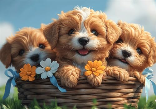 Puzzle 1000 Teile Erwachsene Hund 75x50cm,1000pcs Klassische Puzzles Blume Anspruchsvoll Jigsaw Spielzeug Puzzlespiel Lernspiel Impossible Holzpuzzle Geeignet für alle Altersgruppen Geschenk P-46 Puzzle 1000 Teile Erwachsene Hund 75x50cm,1000pcs Klassische Puzzles Blume Anspruchsvoll Jigsaw Spielzeug Puzzlespiel Lernspiel Impossible Holzpuzzle Geeignet für alle Altersgruppen Geschenk P-46 von Dnnufagg
