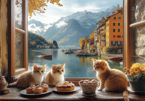 Puzzle 1000 Teile Erwachsene Katze 75x50cm,1000pcs Klassische Puzzles Landschaft Anspruchsvoll Jigsaw Spielzeug Puzzlespiel Impossible Holzpuzzle Geeignet für alle Altersgruppen Geschenk P-252 Puzzle 1000 Teile Erwachsene Katze 75x50cm,1000pcs Klassische Puzzles Landschaft Anspruchsvoll Jigsaw Spielzeug Puzzlespiel Impossible Holzpuzzle Geeignet für alle Altersgruppen Geschenk P-252 von Dnnufagg