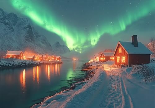 Puzzle 1000 Teile Erwachsene Nordlicht 75x50cm,1000pcs Klassische Puzzles Landschaft Anspruchsvoll Jigsaw Spielzeug Puzzlespiel Impossible Holzpuzzle Geeignet für alle Altersgruppen Geschenk P-299 Puzzle 1000 Teile Erwachsene Nordlicht 75x50cm,1000pcs Klassische Puzzles Landschaft Anspruchsvoll Jigsaw Spielzeug Puzzlespiel Impossible Holzpuzzle Geeignet für alle Altersgruppen Geschenk P-299 von Dnnufagg