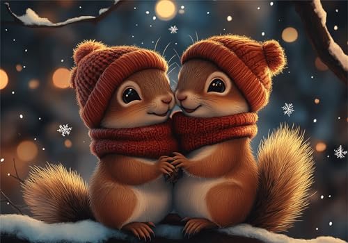 Puzzle 200 Teile Erwachsene Eichhörnchen 35x25cm,200pcs Klassische Puzzles Tier Anspruchsvoll Jigsaw Spielzeug Puzzlespiel Impossible Holzpuzzle Geeignet für Kinder ab 14 Jahren Geschenk P-238 von Dnnufagg