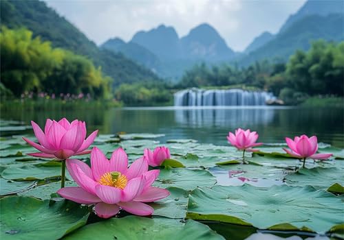 Puzzle 2000 Teile Erwachsene Blume 100x70cm,2000pcs Klassische Puzzles Lotusblatt Anspruchsvoll Jigsaw Spielzeug Puzzlespiel Impossible Holzpuzzle Geeignet für alle Altersgruppen Geschenk P-599 von Dnnufagg