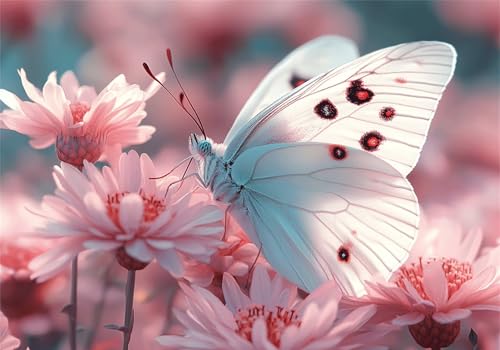 Puzzle 2000 Teile Erwachsene Blume 100x70cm,2000pcs Klassische Puzzles Schmetterling Anspruchsvoll Jigsaw Spielzeug Puzzlespiel Impossible Holzpuzzle Geeignet für alle Altersgruppen Geschenk P-673 von Dnnufagg