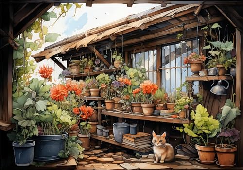 Puzzle 2000 Teile Erwachsene Blumen 100x70cm,2000pcs Klassische Puzzles Katze Anspruchsvoll Jigsaw Spielzeug Puzzlespiel Lernspiel Impossible Holzpuzzle Geeignet für alle Altersgruppen Geschenk P-310 von Dnnufagg