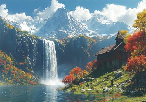 Puzzle 2000 Teile Erwachsene Fallen 100x70cm,2000pcs Klassische Puzzles Landschaft Anspruchsvoll Jigsaw Spielzeug Puzzlespiel Impossible Holzpuzzle Geeignet für alle Altersgruppen Geschenk P-69 von Dnnufagg
