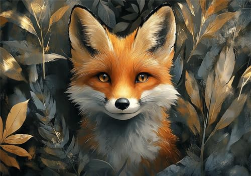Puzzle 2000 Teile Erwachsene Fuchs 100x70cm,2000pcs Klassische Puzzles Tier Anspruchsvoll Jigsaw Spielzeug Puzzlespiel Lernspiel Impossible Holzpuzzle Geeignet für alle Altersgruppen Geschenk P-176 von Dnnufagg