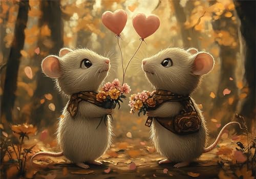 Puzzle 2000 Teile Erwachsene Hamster 100x70cm,2000pcs Klassische Puzzles Wald Anspruchsvoll Jigsaw Spielzeug Puzzlespiel Lernspiel Impossible Holzpuzzle Geeignet für alle Altersgruppen Geschenk P-206 von Dnnufagg