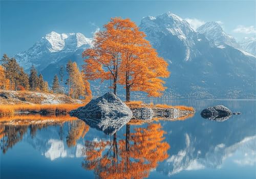 Puzzle 2000 Teile Erwachsene Herbst 100x70cm,2000pcs Klassische Puzzles Landschaft Anspruchsvoll Jigsaw Spielzeug Puzzlespiel Impossible Holzpuzzle Geeignet für alle Altersgruppen Geschenk P-544 von Dnnufagg