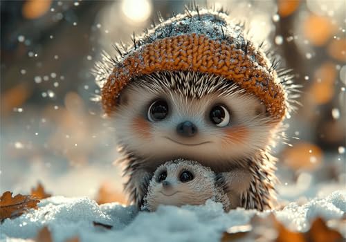 Puzzle 2000 Teile Erwachsene Igel 100x70cm,2000pcs Klassische Puzzles Tier Anspruchsvoll Jigsaw Spielzeug Puzzlespiel Lernspiel Impossible Holzpuzzle Geeignet für alle Altersgruppen Geschenk P-108 von Dnnufagg