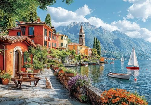 Puzzle 2000 Teile Erwachsene Landschaft 100x70cm,2000pcs Klassische Puzzles Boot Anspruchsvoll Jigsaw Spielzeug Puzzlespiel Impossible Holzpuzzle Geeignet für alle Altersgruppen Geschenk P-274 von Dnnufagg