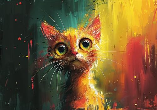 Puzzle 2000 Teile Erwachsene Niedlich 100x70cm,2000pcs Klassische Puzzles Katze Anspruchsvoll Jigsaw Spielzeug Puzzlespiel Impossible Holzpuzzle Geeignet für Kinder ab 14 Jahren Geschenk P-531 von Dnnufagg