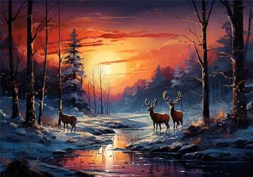 Puzzle 2000 Teile Erwachsene REH 100x70cm,2000pcs Klassische Puzzles Sonnenuntergang Anspruchsvoll Jigsaw Spielzeug Puzzlespiel Impossible Holzpuzzle Geeignet für alle Altersgruppen Geschenk P-262 Puzzle 2000 Teile Erwachsene REH 100x70cm,2000pcs Klassische Puzzles Sonnenuntergang Anspruchsvoll Jigsaw Spielzeug Puzzlespiel Impossible Holzpuzzle Geeignet für alle Altersgruppen Geschenk P-262 von Dnnufagg