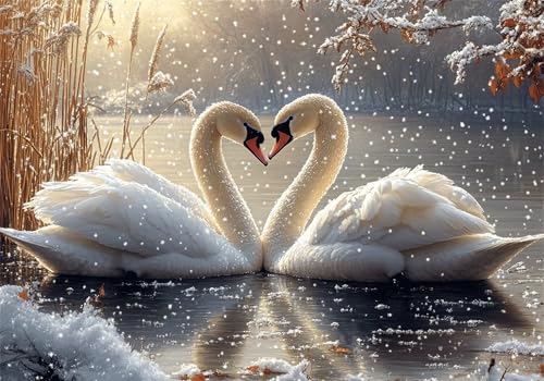 Puzzle 2000 Teile Erwachsene Schwan 100x70cm,2000pcs Klassische Puzzles See Anspruchsvoll Jigsaw Spielzeug Puzzlespiel Lernspiel Impossible Holzpuzzle Geeignet für alle Altersgruppen Geschenk P-242 von Dnnufagg