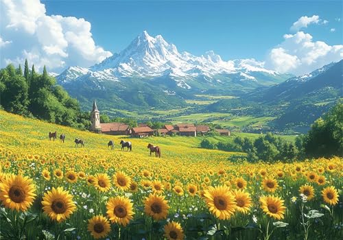 Puzzle 2000 Teile Erwachsene Sonnenblume 100x70cm,2000pcs Klassische Puzzles Landschaft Anspruchsvoll Jigsaw Spielzeug Puzzlespiel Impossible Holzpuzzle Geeignet für alle Altersgruppen Geschenk P-418 Puzzle 2000 Teile Erwachsene Sonnenblume 100x70cm,2000pcs Klassische Puzzles Landschaft Anspruchsvoll Jigsaw Spielzeug Puzzlespiel Impossible Holzpuzzle Geeignet für alle Altersgruppen Geschenk P-418 von Dnnufagg