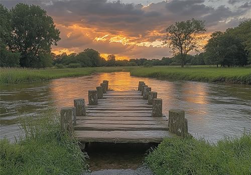 Puzzle 2000 Teile Erwachsene Sonnenuntergang 100x70cm,2000pcs Klassische Puzzles Landschaft Anspruchsvoll Jigsaw Spielzeug Puzzlespiel Impossible Holzpuzzle Geeignet für alle Altersgruppen P-527 von Dnnufagg
