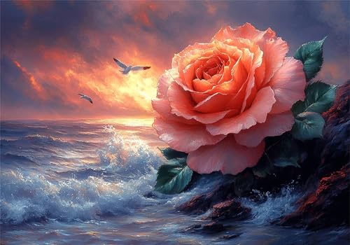 Puzzle 2000 Teile Erwachsene Strand 100x70cm,2000pcs Klassische Puzzles Blume Anspruchsvoll Jigsaw Spielzeug Puzzlespiel Lernspiel Impossible Holzpuzzle Geeignet für alle Altersgruppen Geschenk P-65 von Dnnufagg