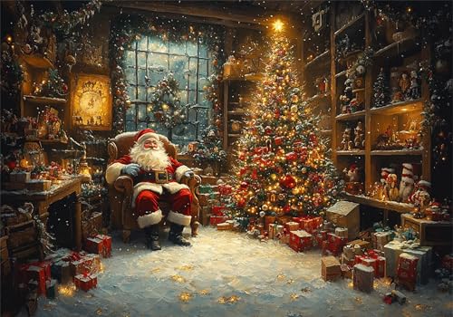 Puzzle 2000 Teile Erwachsene Weihnachtsbaum 100x70cm,2000pcs Klassische Puzzles Glänzend Anspruchsvoll Jigsaw Spielzeug Puzzlespiel Impossible Holzpuzzle Geeignet für alle Altersgruppen Geschenk P-790 von Dnnufagg