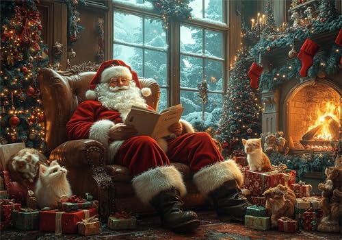 Puzzle 2000 Teile Erwachsene Weihnachtsmann 100x70cm,2000pcs Klassische Puzzles Geschenk Anspruchsvoll Jigsaw Spielzeug Puzzlespiel Impossible Holzpuzzle Geeignet für alle Altersgruppen Geschenk P-703 von Dnnufagg