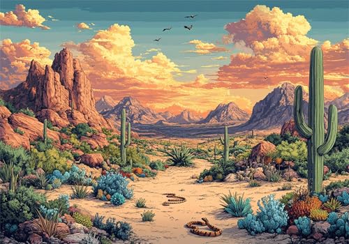 Puzzle 2000 Teile Erwachsene Wüste 100x70cm,2000pcs Klassische Puzzles Landschaft Anspruchsvoll Jigsaw Spielzeug Puzzlespiel Impossible Holzpuzzle Geeignet für alle Altersgruppen Geschenk P-781 von Dnnufagg