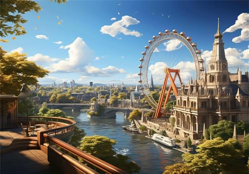 Puzzle 300 Teile Erwachsene Architektur 40x28cm,300pcs Klassische Puzzles Stadt Anspruchsvoll Jigsaw Spielzeug Puzzlespiel Impossible Holzpuzzle Geeignet für Kinder ab 14 Jahren Geschenk P-536 von Dnnufagg